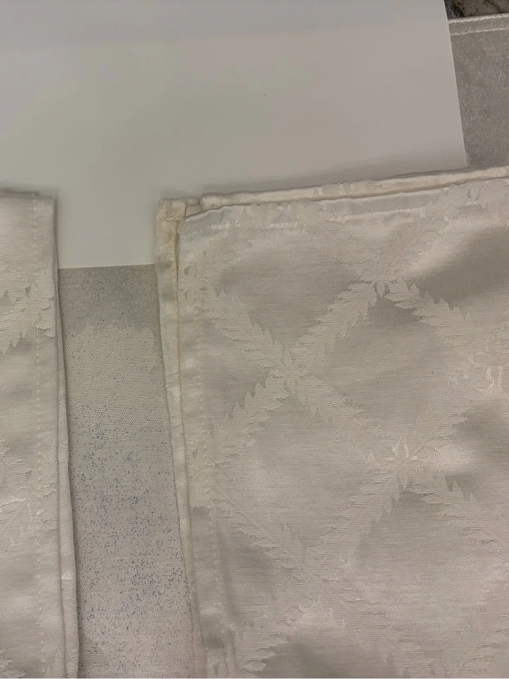 Lenox American by Design Damask Napkins 18” Square Lot of 10 Ivory White EUC